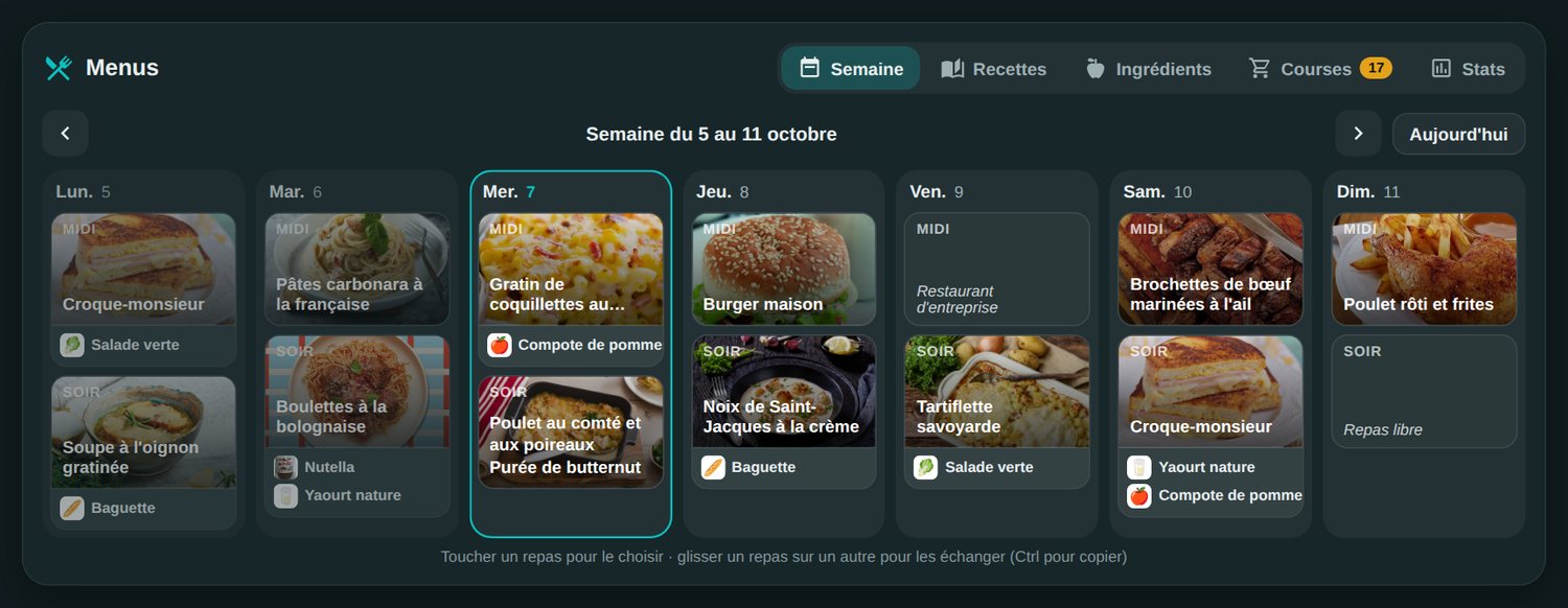HOLM My Menu 1.1.5 : toutes les photos quand un repas compte plusieurs recettes