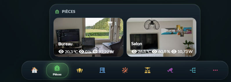 Cartes dans un sous-menu