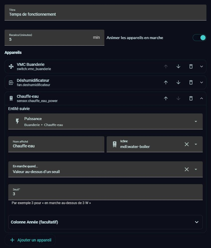 L'éditeur visuel de HOLM Runtime Card